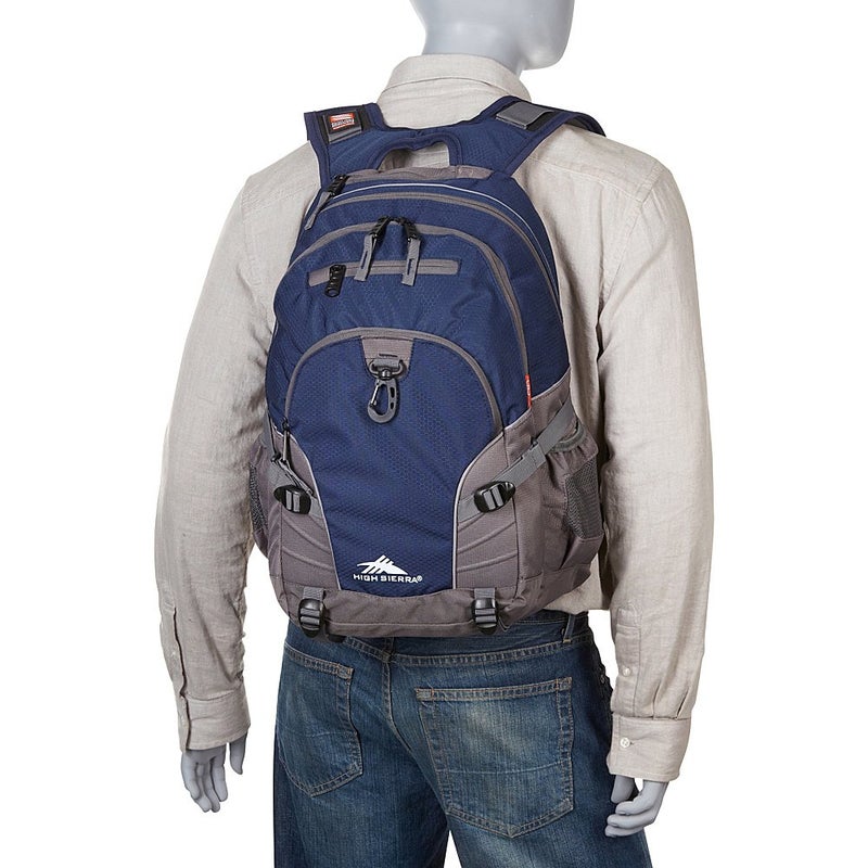 High Sierra Loop Backpack, Travel, or Work Bookbag with tablet sleeve, One Size, Silver Heather - Image 5